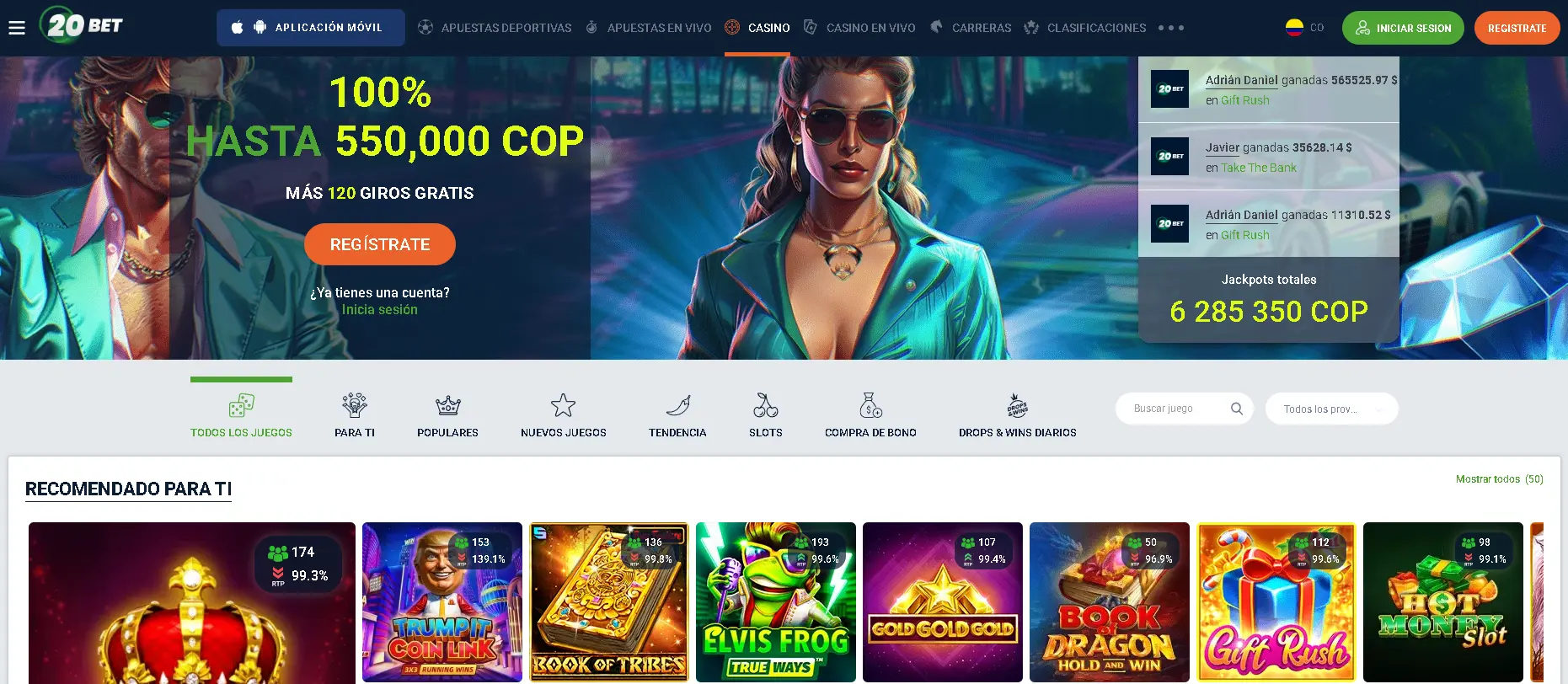 Variedad de juegos en la plataforma 20Bet casino Variedad de juegos en la plataforma 20Bet