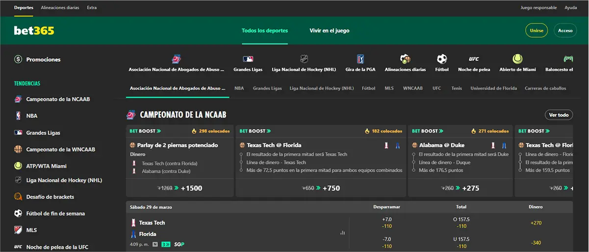 Apuestas deportivas Bet365 Apuestas deportivas