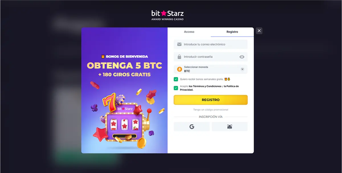 Registro y acceso en Bitstarz casino online Registro y acceso en Bitstarz casino