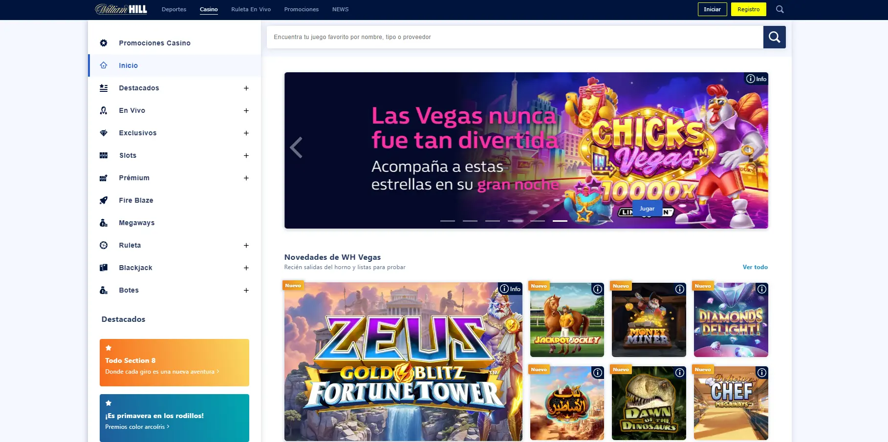 Bonos en el online casino William Hill Bonos en el casino William Hill