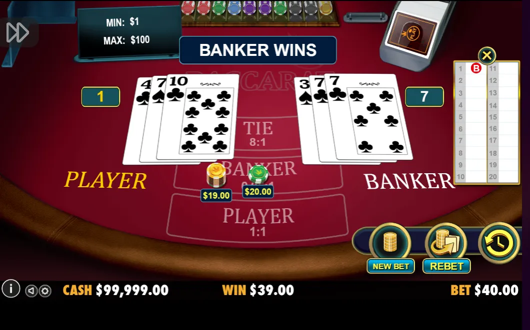 juegos en casinos online baccarat