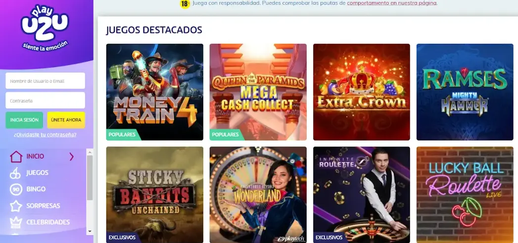 playuzu app casino Colombia