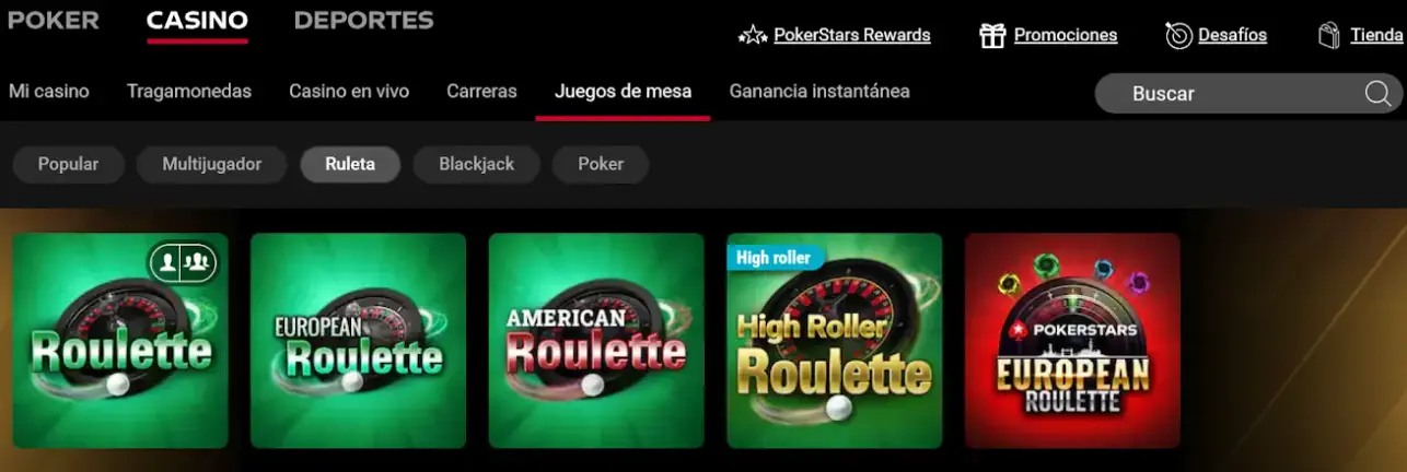 casinos ruleta pokerstars